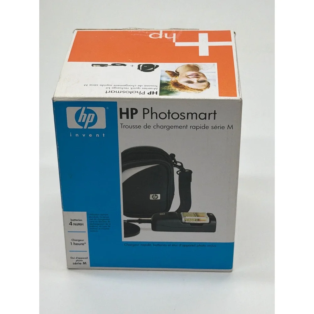 HP Photosmart M-series Quick Recharge Kit‎ L1815A NiMH Batteries Case 1-Hour